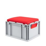 Eurobox, NextGen Seat Box, rot Griffe geschlossen, 44-22 - Palette