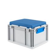 Eurobox, NextGen Seat Box, blau Griffe geschlossen, 43-22 - Palette