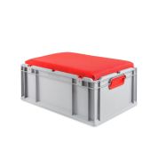 Eurobox, NextGen Seat Box, rot Griffe geschlossen, 64-22 - Karton
