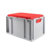 Eurobox, NextGen Seat Box, rot Griffe geschlossen, 64-32 - Karton