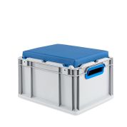 Eurobox, NextGen Seat Box, blau Griffe offen, 43-22 - Palette