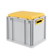 Eurobox, NextGen Seat Box, gelb Griffe offen, 43-32 - Einzel
