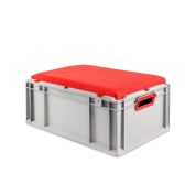 Eurobox, NextGen Seat Box, rot Griffe offen, 64-22 - Palette
