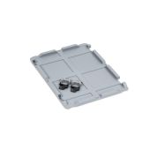 Scharnierdeckel Set Eurobox NextGen – 400 x 300, inkl. 2 schwarze Schiebeschnappverschlüsse