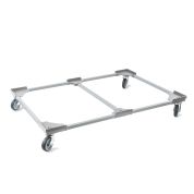 Transportroller VARIABLE - 1200x800 - 1x unterteilt - Gummiräder 4 Lenkrollen Grau - Karton