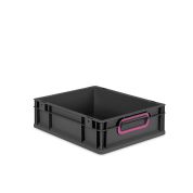 Eurobox NextGen 2.0 Cycle - Griffe geschlossen - Purpur - 400 x 300 x 120 mm  - Anthrazit - Einzel