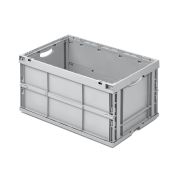 Eurobehälter Faltbox UNISTA mit offenen Griffen 600x400x323 - Einzel - grau