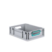 Eurobox NextGen 2.0 - Griffe offen - Türkis - 400 x 300 x 120 mm - Einzel