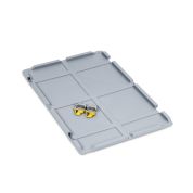 Scharnierdeckel Set Eurobox NextGen – 600 x 400, inkl. 2 gelbe Schiebeschnappverschlüsse