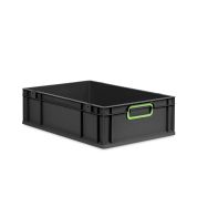 Eurobox NextGen 2.0 Cycle - Griffe geschlossen - Hellgrün - 600 x 400 x 170 mm  - Anthrazit - Einzel