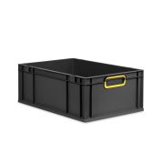 Eurobox NextGen 2.0 Cycle - Griffe geschlossen - Gelb - 600 x 400 x 220 mm  - Anthrazit - Einzel