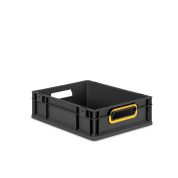 Eurobox NextGen 2.0 Cycle - Griffe offen - Gelb - 400 x 300 x 120 mm  - Anthrazit - Einzel