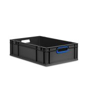 Eurobox NextGen 2.0 Cycle - Griffe offen - Blau - 600 x 400 x 170 mm  - Anthrazit - Einzel