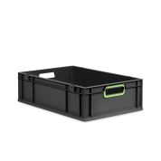 Eurobox NextGen 2.0 Cycle - Griffe offen - Hellgrün - 600 x 400 x 170 mm  - Anthrazit - Einzel