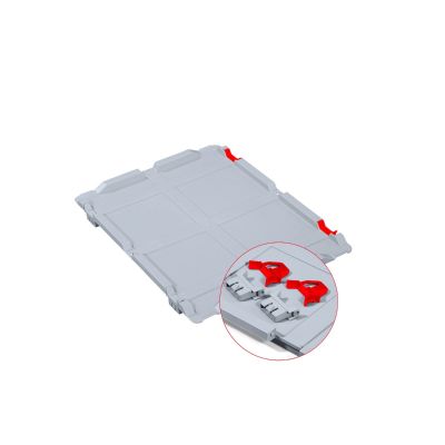 Scharnierdeckel Set Eurobox NextGen – 400 x 300, inkl. 2 Schiebeschnappverschlüsse