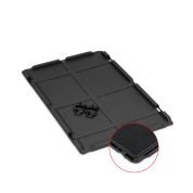Auflagedeckel Set 600 x 400 für Eurobox NextGen 2.0 Cycle - Anthrazit - mit Schaumstoff - inkl. 4 schwarze Schiebeschnappverschlüsse