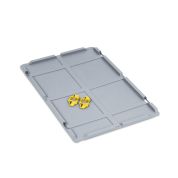 Auflagedeckel Set Eurobox NextGen – 600 x 400, inkl. 4 gelbe Schiebeschnappverschlüsse