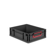 Eurobox NextGen 2.0 Cycle - Griffe geschlossen - Rot - 400 x 300 x 120 mm  - Anthrazit - Einzel