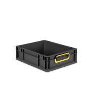 Eurobox NextGen 2.0 Cycle - Griffe geschlossen - Gelb - 400 x 300 x 120 mm  - Anthrazit - Einzel