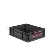 Eurobox NextGen 2.0 Cycle - Griffe geschlossen - Magenta - 400 x 300 x 120 mm  - Anthrazit - Einzel