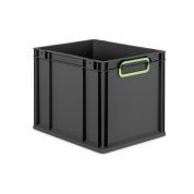Eurobox NextGen 2.0 Cycle - Griffe geschlossen - Hellgrün - 400 x 300 x 320 mm  - Anthrazit - Einzel
