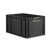 Eurobox NextGen 2.0 Cycle - Griffe geschlossen - Hellgrün - 600 x 400 x 320 mm  - Anthrazit - Einzel