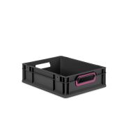 Eurobox NextGen 2.0 Cycle - Griffe offen - Purpur - 400 x 300 x 120 mm  - Anthrazit - Einzel