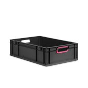 Eurobox NextGen 2.0 Cycle - Griffe offen - Magenta - 600 x 400 x 170 mm  - Anthrazit - Einzel