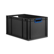 Eurobox NextGen 2.0 Cycle - Griffe offen - Blau - 600 x 400 x 320 mm  - Anthrazit - Einzel
