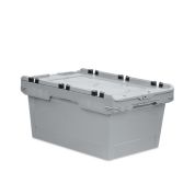 Mehrwegbehälter Conical mit Krokodildeckel 64-299 - Einzel - grau