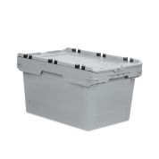 Mehrwegbehälter Conical mit Krokodildeckel 64-349 - Palette - grau