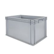 Eurobehälter UNISTA mit geschlossenen Griffen 64-420 - Einzel - grau