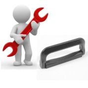 2 x auf der Querseite Koffergriff für Eurobox, NextGen Portable Trio - schwarz - inkl. Montage