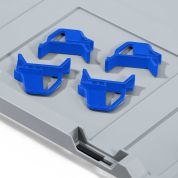 Auflagedeckel-Pack Eurobox NextGen - blau - 1 Pack a' 4 St. Schiebeschnappverschl.