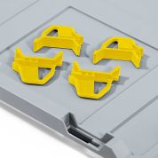 Auflagedeckel-Pack Eurobox NextGen - gelb - 1 Pack a' 4 St. Schiebeschnappverschl.