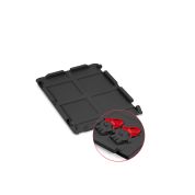 Scharnierdeckel Set 400 x 300 für Eurobox NextGen 2.0 Cycle - Anthrazit - inkl. 2 rote Schiebeschnappverschlüsse