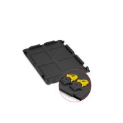 Scharnierdeckel Set 400 x 300 für Eurobox NextGen 2.0 Cycle - Anthrazit - inkl. 2 gelbe Schiebeschnappverschlüsse