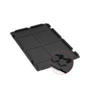 Scharnierdeckel Set 600 x 400 für Eurobox NextGen 2.0 Cycle - Anthrazit - inkl. 2 schwarze Schiebeschnappverschlüsse