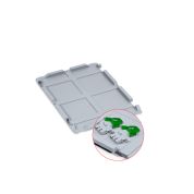 Scharnierdeckel Set Eurobox NextGen – 400 x 300, inkl. 2 grüne Schiebeschnappverschlüsse