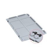 Scharnierdeckel Set Eurobox NextGen – 600 x 400, inkl. 2 schwarze Schiebeschnappverschlüsse