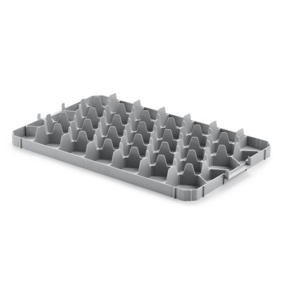 Gefache Bienenwaben zur Halterung und sicherem Transport von bis zu 33 Gläsern in Eurobehältern