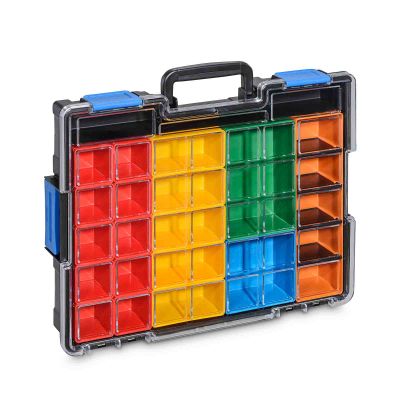 Kleinteilekoffer EuroPlus Pro >K<44.76/23 mit verschiedenfarbigen Einsatzboxen