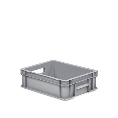 Grauer Eurobehälter UNISTA mit offenen Handgriffen