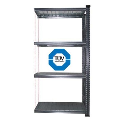 Schrägboden Anbauregal Tiefe 400 mit 4 Fachböden für Euroboxen NextGen