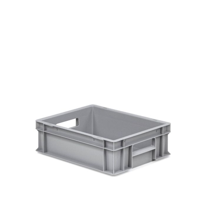 Grauer Eurobehälter UNISTA mit offenen Handgriffen